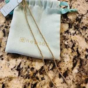 enevito Gold Ball Chain Necklace - Elegant Women's Layering Necklace